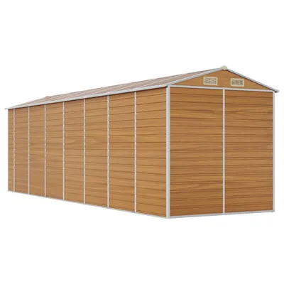 Obrázok produktu pre vidaXL Záhradný prístrešok svetlohnedý 191x640x198 cm pozinkovaná oceľ