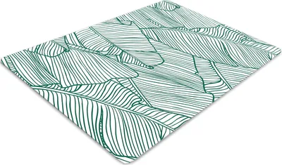 Produktbild von Stuhlunterlage Bürostuhlunterlage 120 cm x 90 cm Bodenmatte Bürostuhlunterlage - Wasserblätter