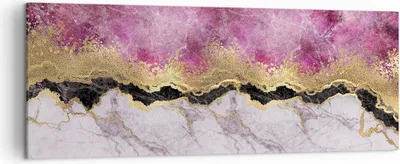 Produktbild von Bild auf Leinwand - Leinwandbild - Einteilig - Rosa golden Hintergrund - 140x50cm - Wand Bild - Wanddeko - Wandbilder - Leinwanddruck - Bilder - Wanddekoration - Leinwand bilder - AB140x50-5038