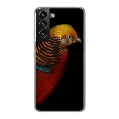Produktbild von MuchoWow® Handyhülle Schutzhülle Hülle für Samsung Galaxy S22 Plus Vogel - Federn - Schwarz - Porträt Silikon Softcase Handy Hülle