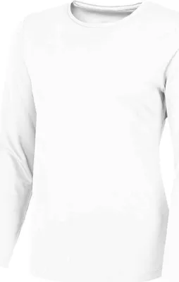 Immagine prodotto di Just Cool - Maglietta da donna a maniche lunghe LT3090 (XS) (bianco artico)