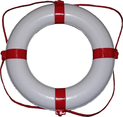 Produktbild von allpa Rettungsring, 550x300mm, weiss mit rote Streifen