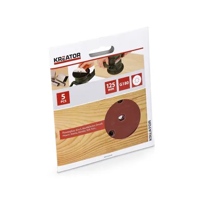 Produktbild von Kreator 125 Mm G180 Rundes Schleifpapier 5 Einheiten    One Size