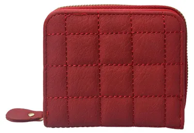 Imagen del producto de Cartera Clayre & Eef, 11x10 cm, color rojo, fabricada en cuero sintético
