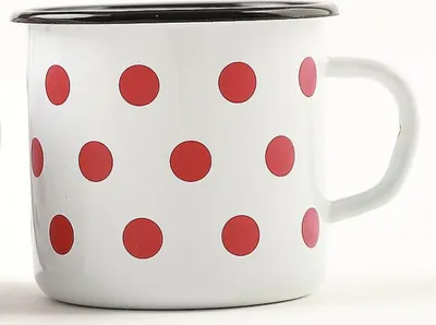 Image de mug d 8 (0,4l) blanc, rouge PUNTIK, émail_EXTPLASTIMEX