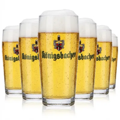Produktbild von 6x Königsbacher Bier Willibecher 0,3l Becher Biergläser Bierglas konisch