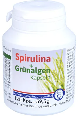 Produktbild von CANEA Spirulina + Grünalgen Kapseln, 120 St. Kapseln