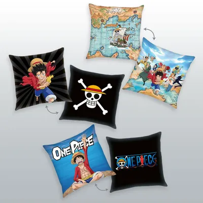 Immagine prodotto di One Piece Kissen - Ruffy e logo One Piece