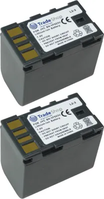 Produktbild von 2x Trade-Shop Li-Ion Akku, 7,2/7,4V 2900mAh ersetzt JVC BN-VF808, BN-VF808U, BN-VF815, BN-VF815U, BN-VF823, BN-VF823U