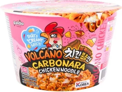 Produktbild von Paldo | Ramyun Volcano Carbonara - 105g - Feurig Scharf - Instant-nudeln - Asiatische Küche