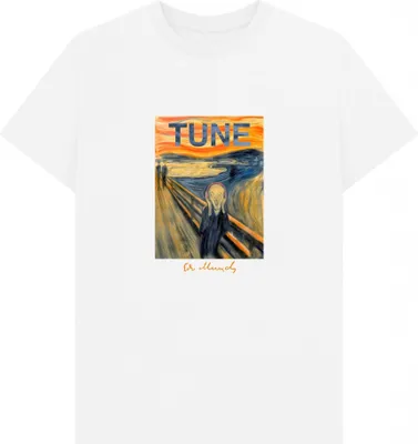Produktbild von Apoh - "Munch Scream Tune" T-Shirt für Herren/Damen Uni PN1788 (L) (Weiß)