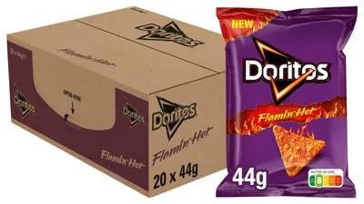 Produktbild von Doritos flamin' hot zakje (20x 44gr)