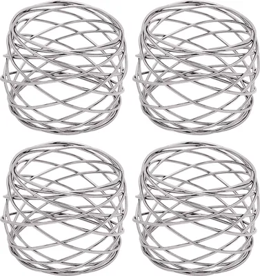 Produktbild von 4Pcs Serviettenring aushöhlen elegante Metall Festival Bankett Party Esstisch Handtuchhalter Home Decor