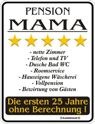 Produktbild von Pension Mama - Fun-Schilder - Blechschild