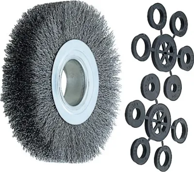 Obrázek produktu pro Lessmann drátěný kulatý kartáč ocelový drát 0,30 / 0,35 mm, šířka kartáče⌀xšířka kartáče: 300X35 mm