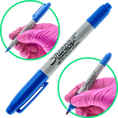 Produktbild von Sharpie TWIN TIP doppelseitiger blauer Permanent-Labormarker