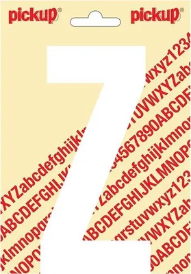 Productafbeelding van Plakletter Nobel Sticker letter Z wit Pickup