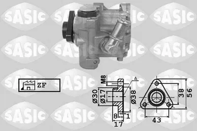 Produktbild von SASIC 7076048 Servolenkung Pumpe Servopumpe für AUDI A4 Avant (8ED, B7) Hydraulisch