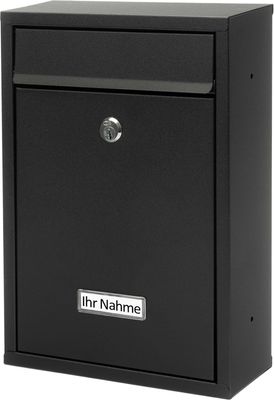 VERDA Briefkasten Postkasten Designer Wandbriefkasten Schwarz matt SN3664-2