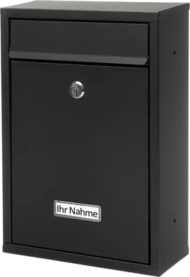 Produktbild von VERDA Briefkasten Postkasten Designer Wandbriefkasten Schwarz matt SN3664-2