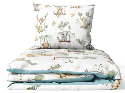 Immagine prodotto di Set Biancheria da Letto per Lettino 90 × 120 cm + Federa 40 × 60 cm – 100% Cotone per Neonato e Bambino