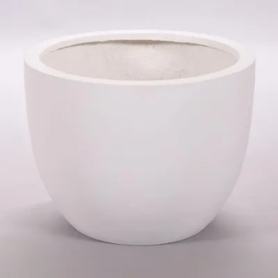 Produktbild von Elegant Einrichten | Pflanzkübel | Fiberglas | rund konisch | D50xH38cm | Perlmutt Weiß.