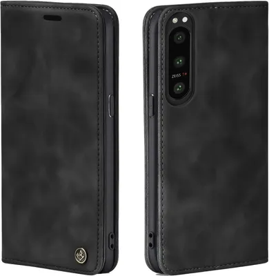 Produktbild von Handy Hülle für Sony Xperia 5 IV Klapphülle Bookcase Flip Cover Handy Tasche Etui Farbe: Schwarz
