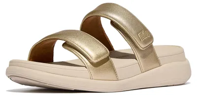 Produktbild von FITFLOP FitFlop F-Mode Go Adjustable Flatform Two-Bar Slides GOLD 43