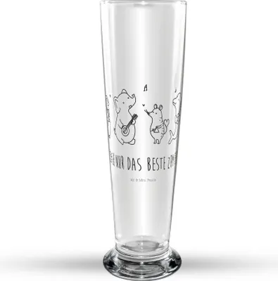 Produktbild von Mr. & Mrs. Panda Bierglas Big Band - Transparent - Geschenk, Delfin, Pinguin, Elefant, Lustige Sprüche, Trinkglas, Bier Glas, Musik, Gitarre, Glasbecher, Hund, Bierbecher