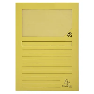 Produktbild von Exacompta Forever Fenstermappe A4 130g Gelb 100Stk Plastikfrei