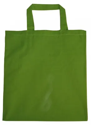 Produktbild von 40 Baumwolltragetasche UNBEDRUCKT grün 38x42 kurzer Henkel