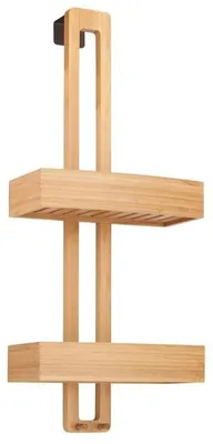 Produktbild von mDesign Duschablage Duschzubehör Organizer Bad Hängen Bambus Metall Braun