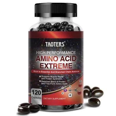 Obrázok produktu pre Amino Acid Extreme 2600 mg (120 kapsúl) Doplnok stravy, Svaly, Regenerácia, Oprava, Zdravie svalov, Energia, Aminokyselina, Bielkoviny