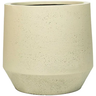 Produktbild von VIVANNO Blumentopf Fiberglas NEXORA Rund, Vesuvbeige matt - 41x38 cm