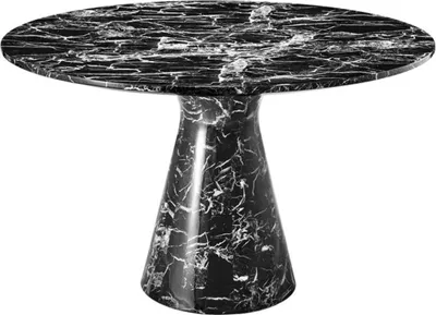 Produktbild von Casa Padrino Designer Esstisch Schwarz 119,5 x H. 75 cm - Luxus Edition