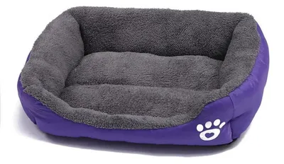 Productafbeelding van Hondenbed, rechthoekig, paars, 54 x 42 cm, geschikt voor honden en katten
