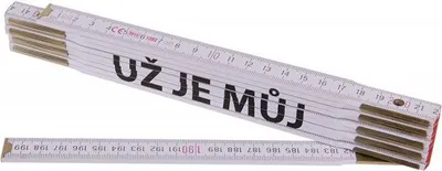 Obrázek produktu pro Levior Metr skládací 2m UŽ JE MŮJ (PROFI, bílý, dřevo)