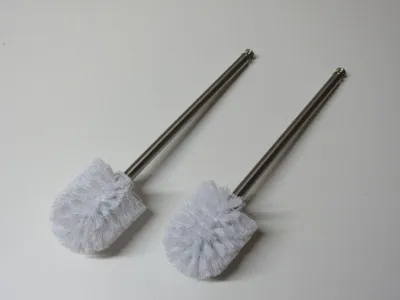 Produktbild von Sanwood  2er Set 96073899 Toilettenbürste Weiß Bürstenkopf mit Edelstahl Griff WC Bürste rostfreie Klobürste - Ersatztoilettenbürste - Ersatzklobürste