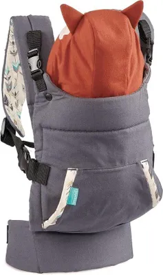 Produktbild von Ergonomischer Babysitz mit Kapuze und verstellbaren Schultergurten für 54-18kg
