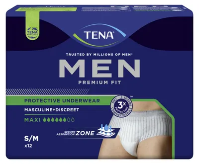 Immagine prodotto di Tena Uomo Premium Fit Pantaloni per incontinenza maxi S/m 12 pz