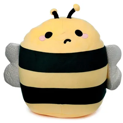Productafbeelding van Puckator Pluche Bobby Bee Kussen, Squidglys, Adoramals - Knuffels voor kinderen