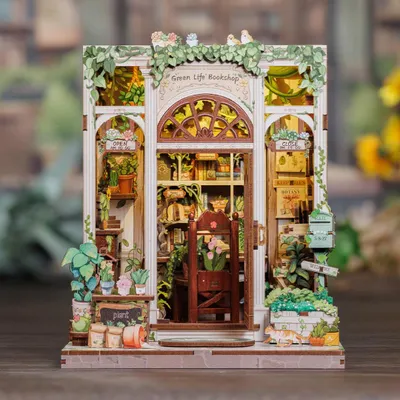 Productafbeelding van Baukasten, Cutebee Green Life, Boekwinkel, CWGC203, Hout, 16 x 16 x 18 cm