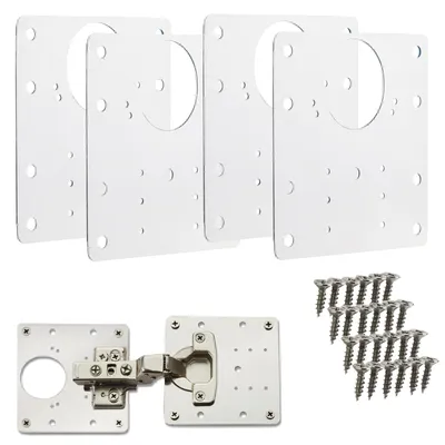 Produktbild von SOTECH Topfband Reparaturplatte – 90 x 90 mm, Edelstahl (4 Stück)