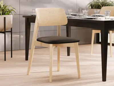 Obrázok produktu pre Čalúnená stolička do kuchyne CIBOLO 1 - buk / tmavá hnedá