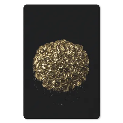 Produktbild von MuchoWow® Mauspad Mousepad Blume - Schwarz - Blatt 40x60 cm - Mousepads - Maus Mat - Pad - Mausunterlage - Schreibtisch Accesoire