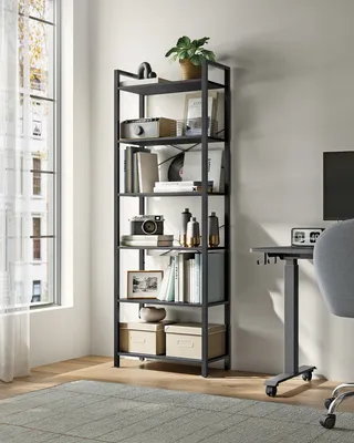 Produktbild von VASAGLE Bücherregal 6 Ebenen, Standregal mit Stahlrahmen, freistehendes Regal, Wohnzimmer, Schlafzimmer