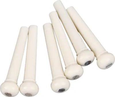 Image de 6pcs Guitare Acoustique B - Broches de Remplacement pour un Son Renforcé et une Installation Facile, Adapte la plupart des guitares (BLANC)