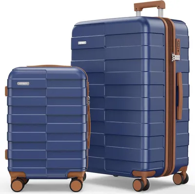 Produktbild von Vipbox Hartschale Kofferset 2-teilig 55+75cm TSA-Schloss Rollen Blau