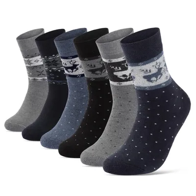 Produktbild von 6 oder 12 Paar Damen THERMO Socken mit Innenfrottee Wintersocken Damensocken D-27 11827 - 6 Paar Farbmix 39-42