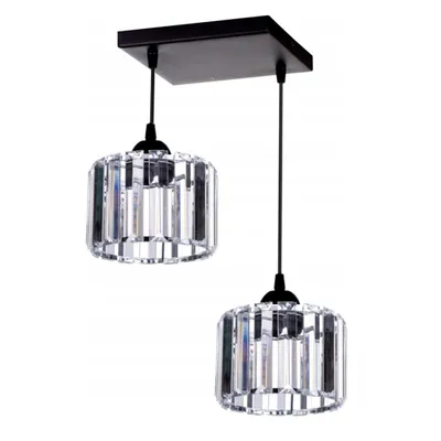 Imagen del producto de FKL DESIGN: Lámpara de techo decorativa para el hogar, modelo de dos luces, casquillo E27, pantalla de cristal, parte de la serie (N490-AZ2)